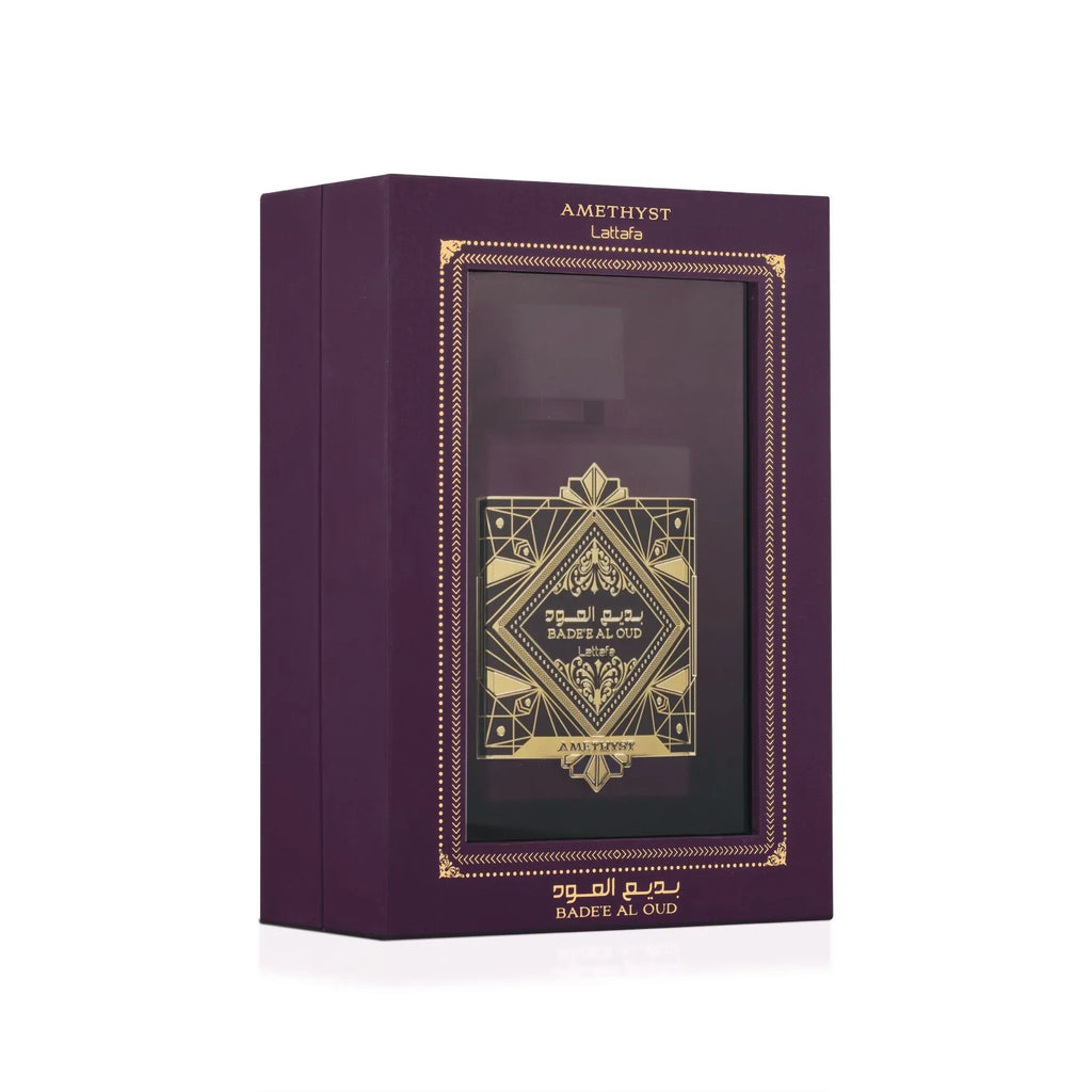 Lattafa Bade'e Al Oud - Amethyst (100ml) | A Scent of Dark, Enchanting Rose