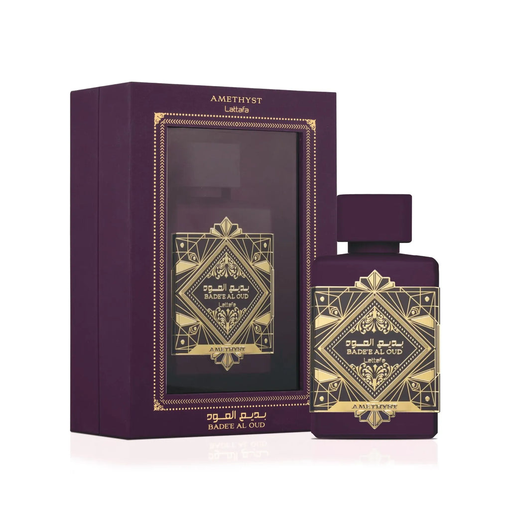 Lattafa Bade'e Al Oud - Amethyst (100ml) | A Scent of Dark, Enchanting Rose