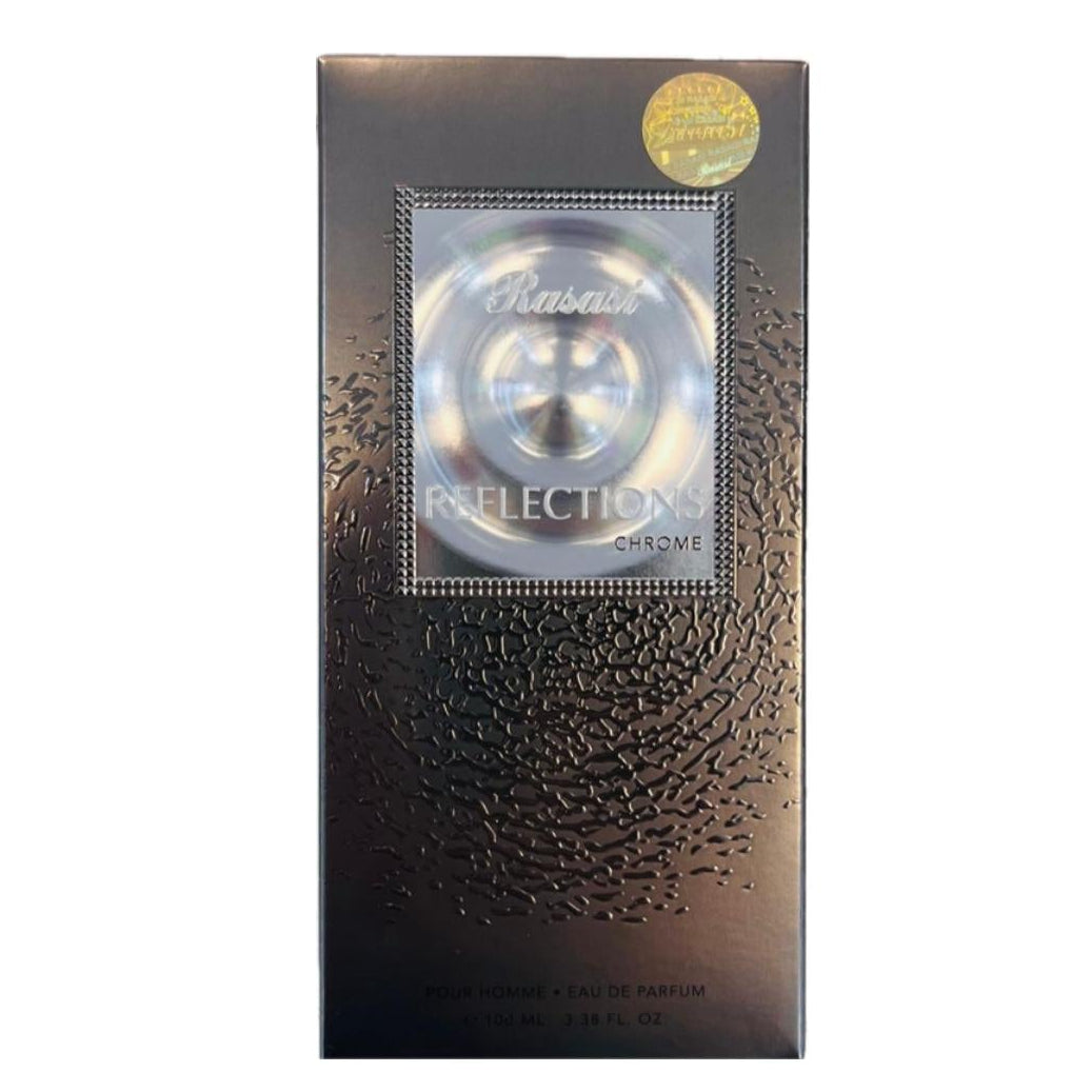 Rasasi Reflections Chrome | Eau de Parfum – 100ml | Fresh Aquatic & Modern Crisp Scent