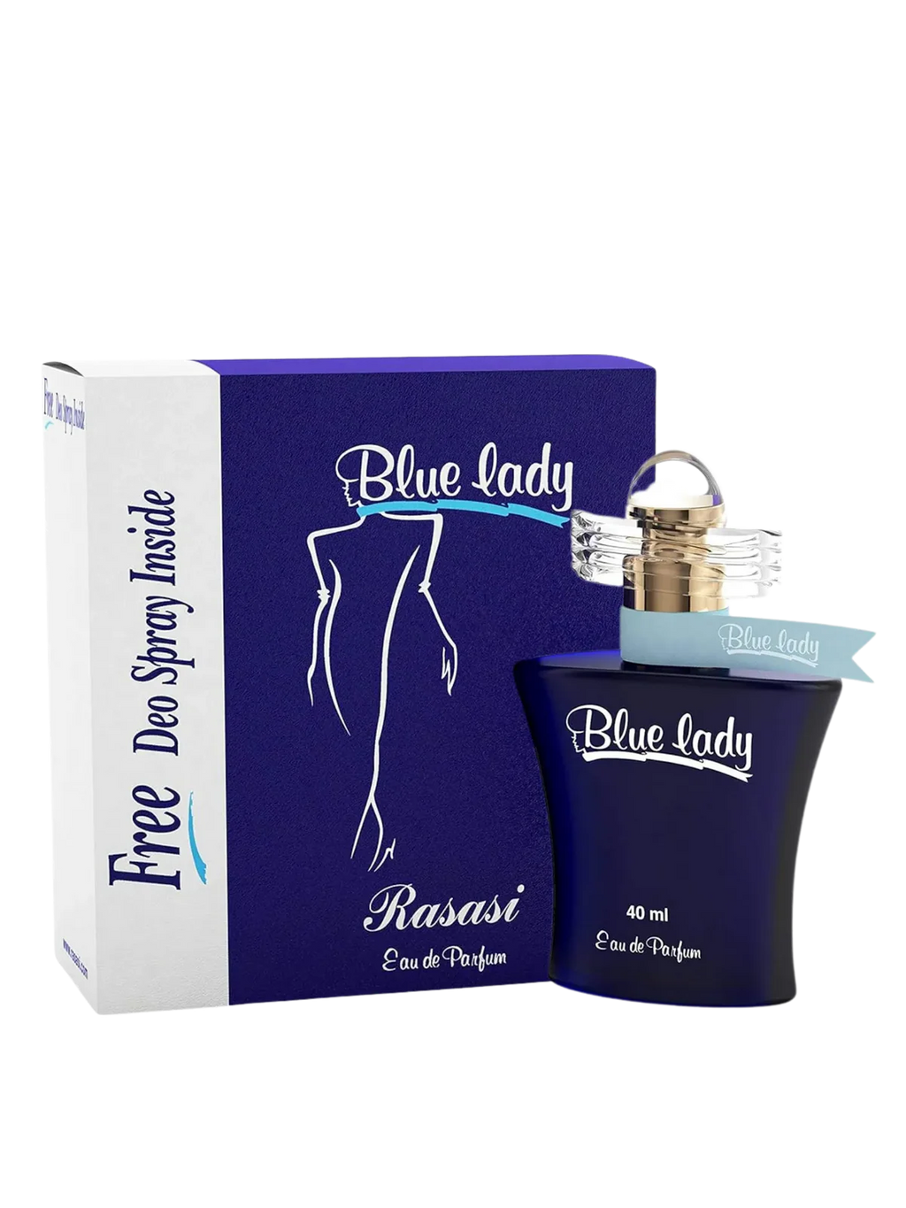 Rasasi Blue Lady Gift Set – 40ml Perfume + 50ml Deo | Floral Fresh Elegant Fragrance for Women