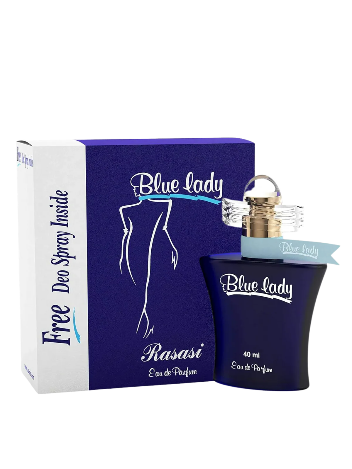 Rasasi Blue Lady Gift Set – 40ml Perfume + 50ml Deo | Floral Fresh Elegant Fragrance for Women