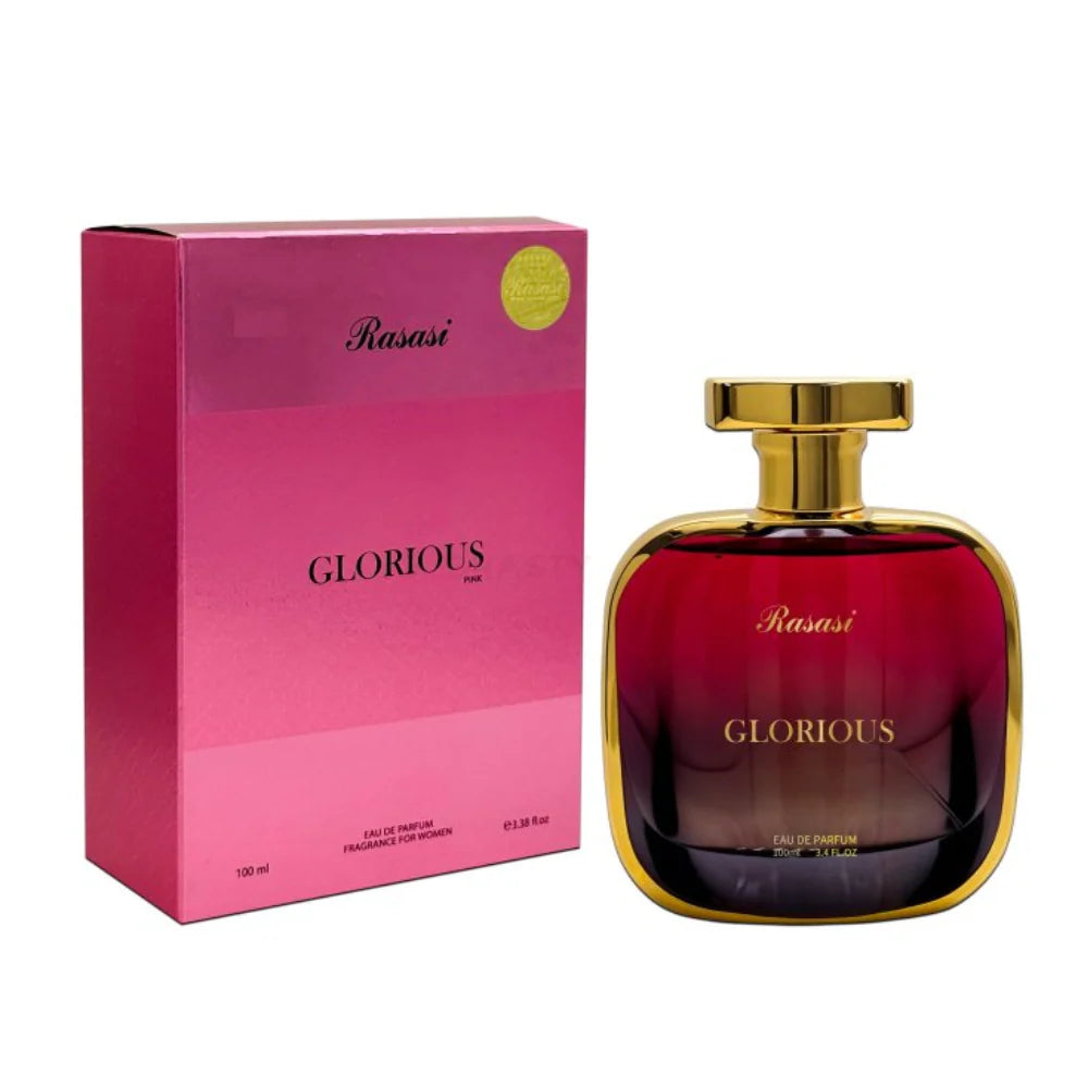Rasasi Glorious Pink | Eau de Parfum – 100ml | Sweet Floral & Elegant Feminine Fragrance