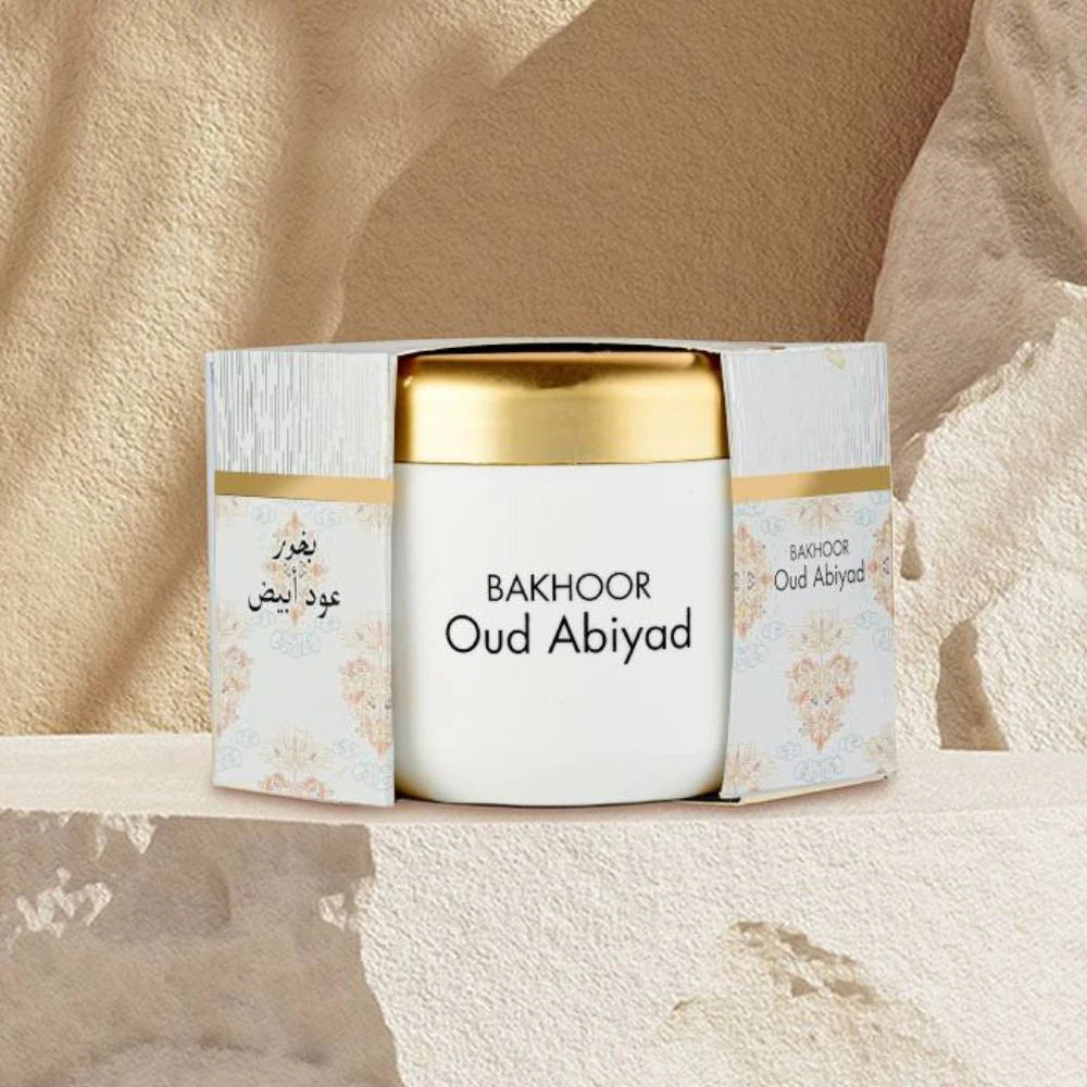 Hamidi Bakhoor Oud Abiyad (70g) | Radiant White Oud & Musk Incense